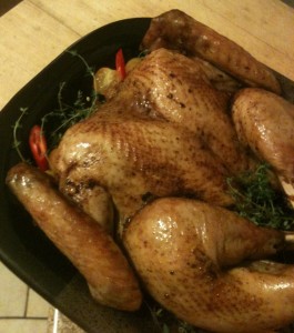 Spatchcock Turkey with Herb Garlic Rub